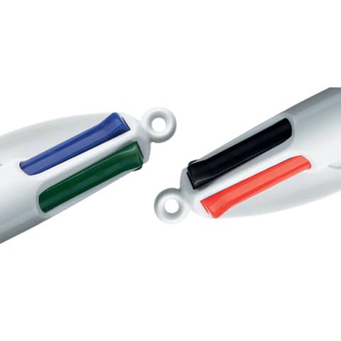 Penna a sfera a scatto BIC 4 Colours Shine fusto oro texturizzato - assortiti 4 colori - 992701